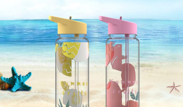 Clear plastic bottles for relaxing in summer